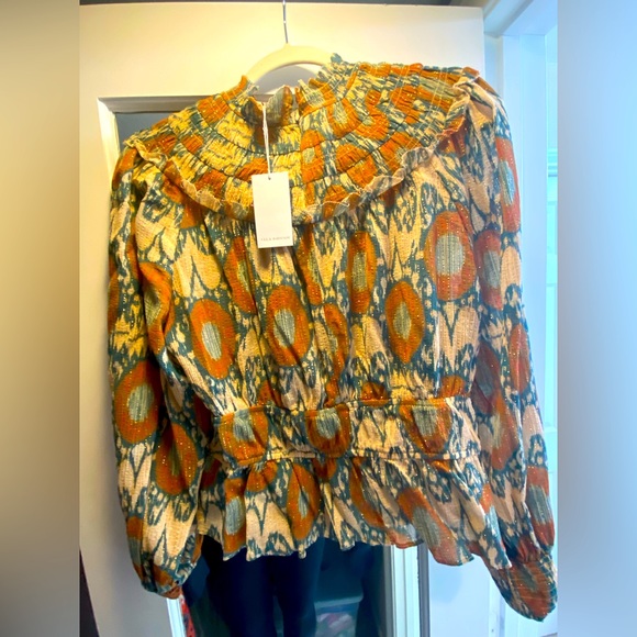 Ulla Johnson long sleeve Noor blouse size 14, NWT - Picture 2 of 4